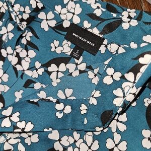 Who What Wear Teal, Black, and White Dress Size S